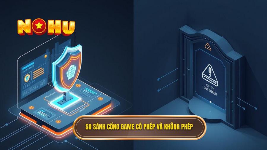 So sánh cổng game có phép và không phép